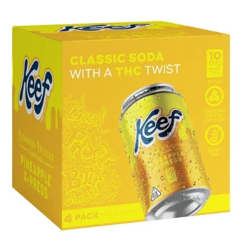 Keef Pineapple X-Press 10mg THC 4-Pack Cans